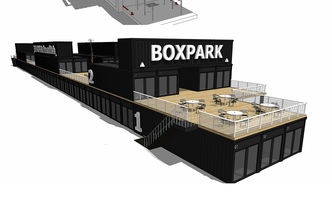 创意集装箱建筑草图大师SketchUp模型设计图下载与BIM技术开发应用